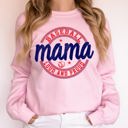 XL Light Pink Baseball Mama Loud and Proud Sports Mom Celebration Mother's Day Premium Sweatshirt