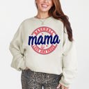 XXL Sand Baseball Mama Loud and Proud Sports Mom Celebration Mother's Day Premium Sweatshirt
