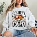  Country Mama Skull Western Country Living Mother's Day Edition Graphic Sweatshirt