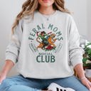 XL Ash Light Gray Feral Mom's Social Club Raising Hellions Tiger Mother's Day Edition Graphic Sweatshirt