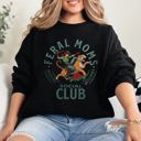 Medium Black Feral Mom's Social Club Raising Hellions Tiger Mother's Day Edition Graphic Sweatshirt