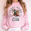 XXXL Light Pink Feral Mom's Social Club Raising Hellions Tiger Mother's Day Edition Graphic Sweatshirt