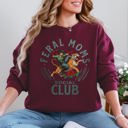Small Maroon Feral Mom's Social Club Raising Hellions Tiger Mother's Day Edition Graphic Sweatshirt