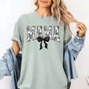  Mama Bow Ribbon Chinoiserie Coquette Varsity Mother's Day Edition Comfort Colors Tee