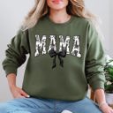 XXXL Military Green Mama Bow Ribbon Chinoiserie Coquette Varsity Mother's Day Warm Soft Cozy Sweatshirt