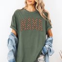 XXL Moss Dark Green Mama Brown Checkered Retro Varsity Mother's Day Vintage Graphic Print Edition Comfort Colors Tee
