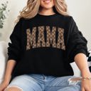 XXXL Black Mama Brown Checkered Retro Varsity Mother's Day Sweatshirt