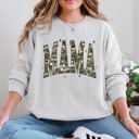 Medium Ash Light Gray Mama Camo Stars Camouflage Hunting Retro Outdoor Mother's Day Edition Sweatshirt