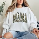Large White Mama Camo Stars Camouflage Hunting Retro Outdoor Mother's Day Edition Sweatshirt