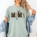  Mama Cow Print Checkered Lightning Bolt Retro Mother's Day Celebration Comfort Colors Tee