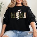 XL Black Mama Cow Print Checkered Lightning Bolt Retro Mother's Day Cozy Vintage Sweatshirt