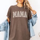 XXXL Espresso Brown Mama Faux Lace Coquette Varsity Mother's Day Collection Edition Comfort Colors Tee