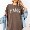 XXL Espresso Brown Mama Floral Chinoiserie Coquette Varsity Mother's Day Timeless Script Comfort Colors Tee