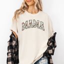 Large Ivory Cream Mama Floral Chinoiserie Coquette Varsity Mother's Day Timeless Script Comfort Colors Tee