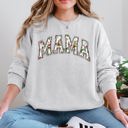 Medium Ash Light Gray Mama Floral Chinoiserie Coquette Varsity Mother's Day Limited Edition Sweatshirt