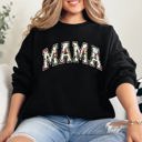 Small Black Mama Floral Chinoiserie Coquette Varsity Mother's Day Limited Edition Sweatshirt