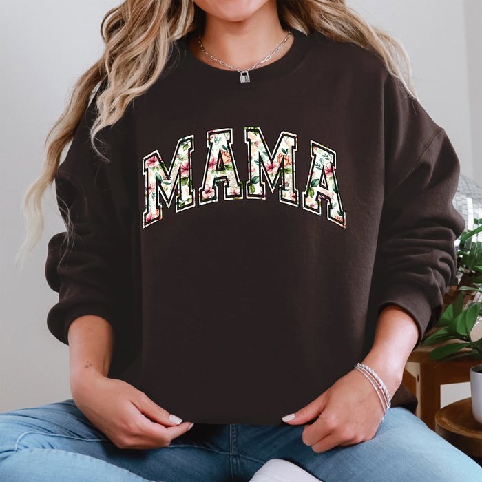 Mama Floral Chinoiserie Coquette Varsity Mother's Day Limited Edition Sweatshirt