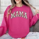 Large Crunchberry Bright Pink Mama Floral Chinoiserie Coquette Varsity Mother's Day Limited Edition Sweatshirt