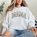 XXL White Mama Floral Chinoiserie Coquette Varsity Mother's Day Limited Edition Sweatshirt