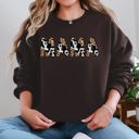 XXL Dark Chocolate Mama Leopard Cow Print Classic Animal Print Mother's Day Cozy Soft Fleece Sweatshirt