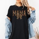  Mama Leopard Print Bow Ribbon Mother's Day Celebration Edition Leopard Style Vintage-Inspired Comfort Colors Tee