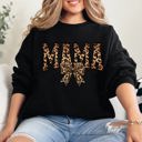  Mama Leopard Print Bow Ribbon Mother's Day Cozy Fleece Style Edition Deluxe Sweatshirt
