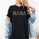 Large Black Mama Leopard Print Elegant Animal Print Mother's Day Celebration Comfort Colors Tee