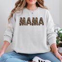 XXL Ash Light Gray Mama Leopard Print Classic Animal Print Statement For Mother's Day Celebration Edition Sweatshirt