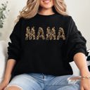 XL Black Mama Leopard Print Classic Animal Print Statement For Mother's Day Celebration Edition Sweatshirt