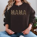 XXL Dark Chocolate Mama Leopard Print Classic Animal Print Statement For Mother's Day Celebration Edition Sweatshirt