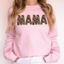 Large Light Pink Mama Leopard Print Classic Animal Print Statement For Mother's Day Celebration Edition Sweatshirt
