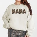 Small Sand Mama Leopard Print Classic Animal Print Statement For Mother's Day Celebration Edition Sweatshirt