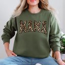 XXXL Military Green Mama Leopard Print Retro Animal Print Mother's Day Sweatshirt For Everyday Stylish Moms