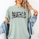 XXL Sage Mama Retro Cow Print Varsity Vintage-Inspired Mother's Day Edition For Moms Comfort Colors Tee