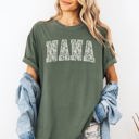 XXXL Moss Dark Green Nana, Faux Lace, Coquette, Varsity, Mother's Day T-Shirt Comfort Colors Tee Exclusive Limited Edition