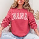  Nana Faux Lace Coquette Varsity Mother's Day Elegant Vintage Cozy Edition Sweatshirt