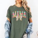  Painted Mama Dalmatian Print Bow Ribbon Coquette Mother's Day Design Comfort Colors Tee