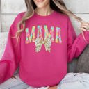  Painted Mama Dalmatian Print Bow Ribbon Coquette Mother's Day Cozy Warm Sweatshirt