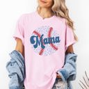 XXXL Blossom Light Pink Retro Leopard Baseball Mama Sports Mother's Day Edition Graphic Comfort Colors Tee