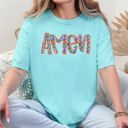 Medium Chalky Mint Amen Christian Gospel Faith Floral Flowers Bright Colorful Pastels Comfort Colors Tee