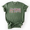 Large Moss Dark Green Amen Christian Gospel Faith Floral Flowers Bright Colorful Pastels Comfort Colors Tee