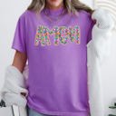 Large Violet Purple Amen Christian Gospel Faith Floral Flowers Bright Colorful Pastels Comfort Colors Tee