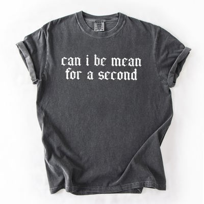 Can I Be Mean For A Second Sassy Sarcastic Statement For Bold Attitude Comfort Colors Tee