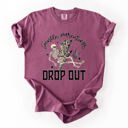 Medium Berry Red Gentle Parenting Drop Out Mama Mother's Day Choice Statement For Bold Moms Comfort Colors Tee