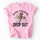 Medium Blossom Light Pink Gentle Parenting Drop Out Mama Mother's Day Choice Statement For Bold Moms Comfort Colors Tee