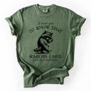 Large Moss Dark Green I Want You To Know That Someone Cares Raccoon Mental Health Awareness Comfort Colors Tee