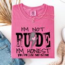 XL Crunchberry Pink I'm Not Rude, I'm Honest, You're Just Sensitive, Funny, Sarcastic, Sassy Comfort Colors Tee