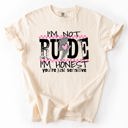 Large Ivory Cream I'm Not Rude, I'm Honest, You're Just Sensitive, Funny, Sarcastic, Sassy Comfort Colors Tee