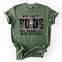 XL Moss Dark Green I'm Not Rude, I'm Honest, You're Just Sensitive, Funny, Sarcastic, Sassy Comfort Colors Tee
