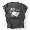Medium Pepper Dark Gray Mama Goose Mother's Day Celebration Design With Sass And Heart Comfort Colors Tee